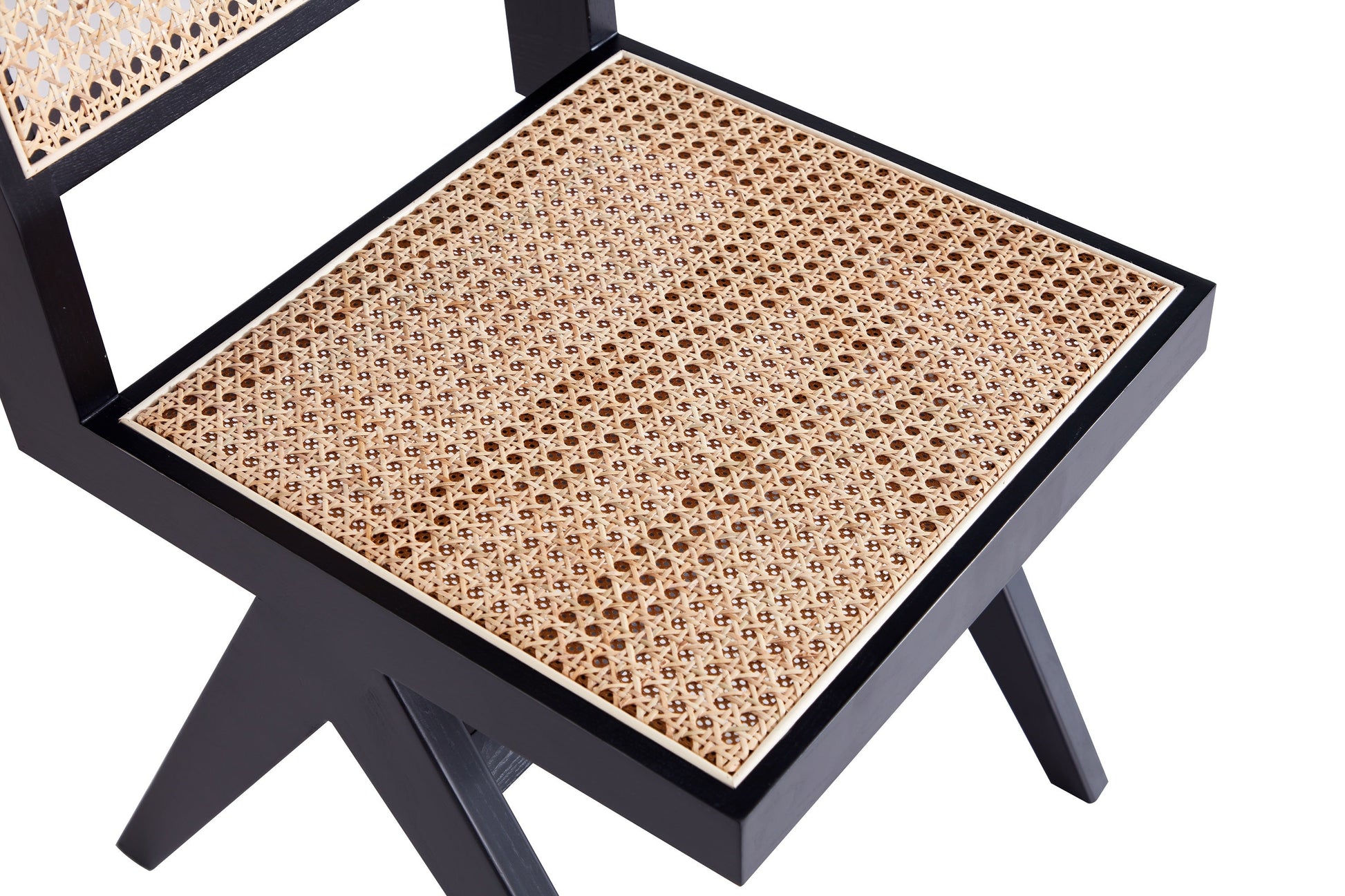 Hamlet Dining Chair in Black and Natural Cane (set of 4) - Ornate Home