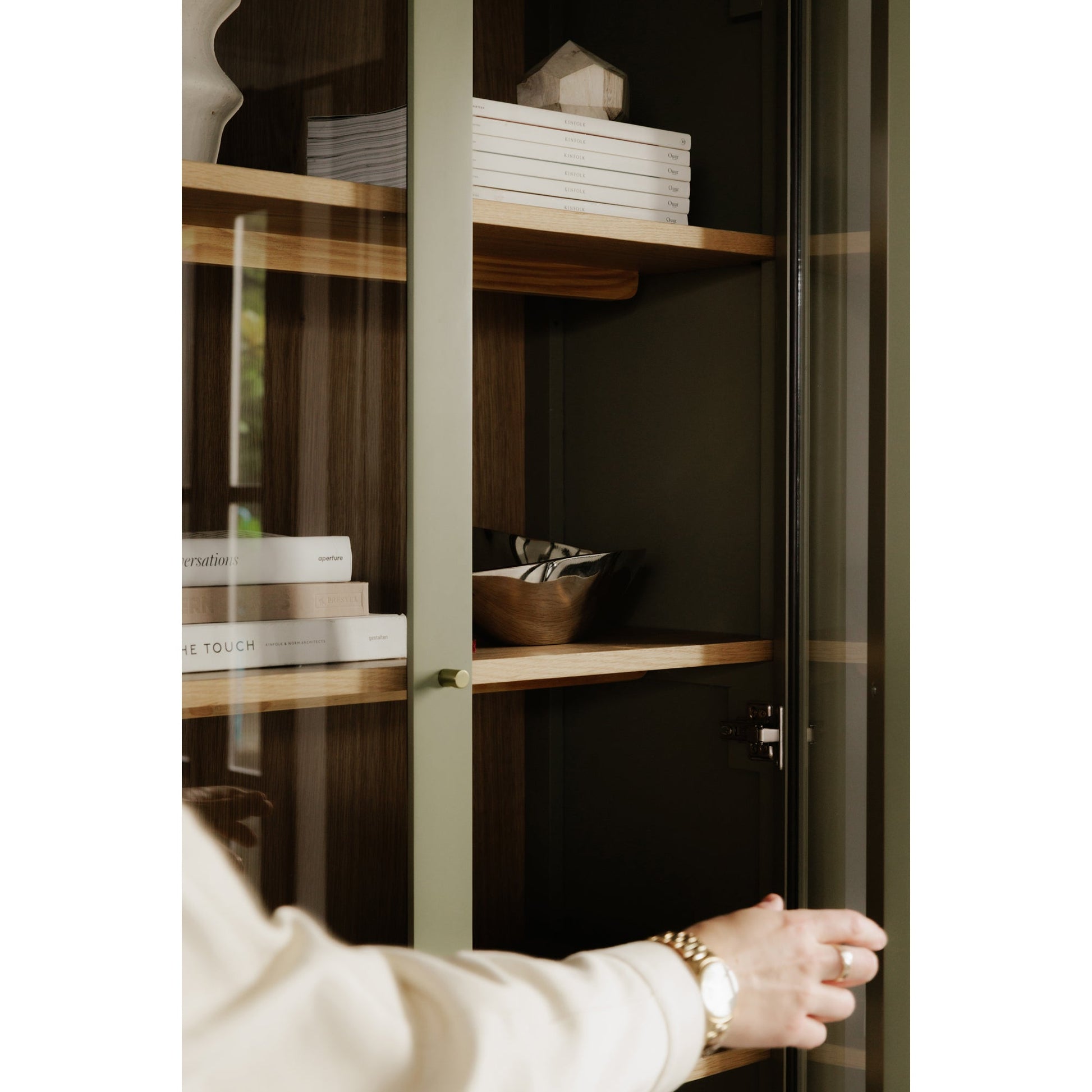 Hannah Green Tall Cabinet - Ornate Home