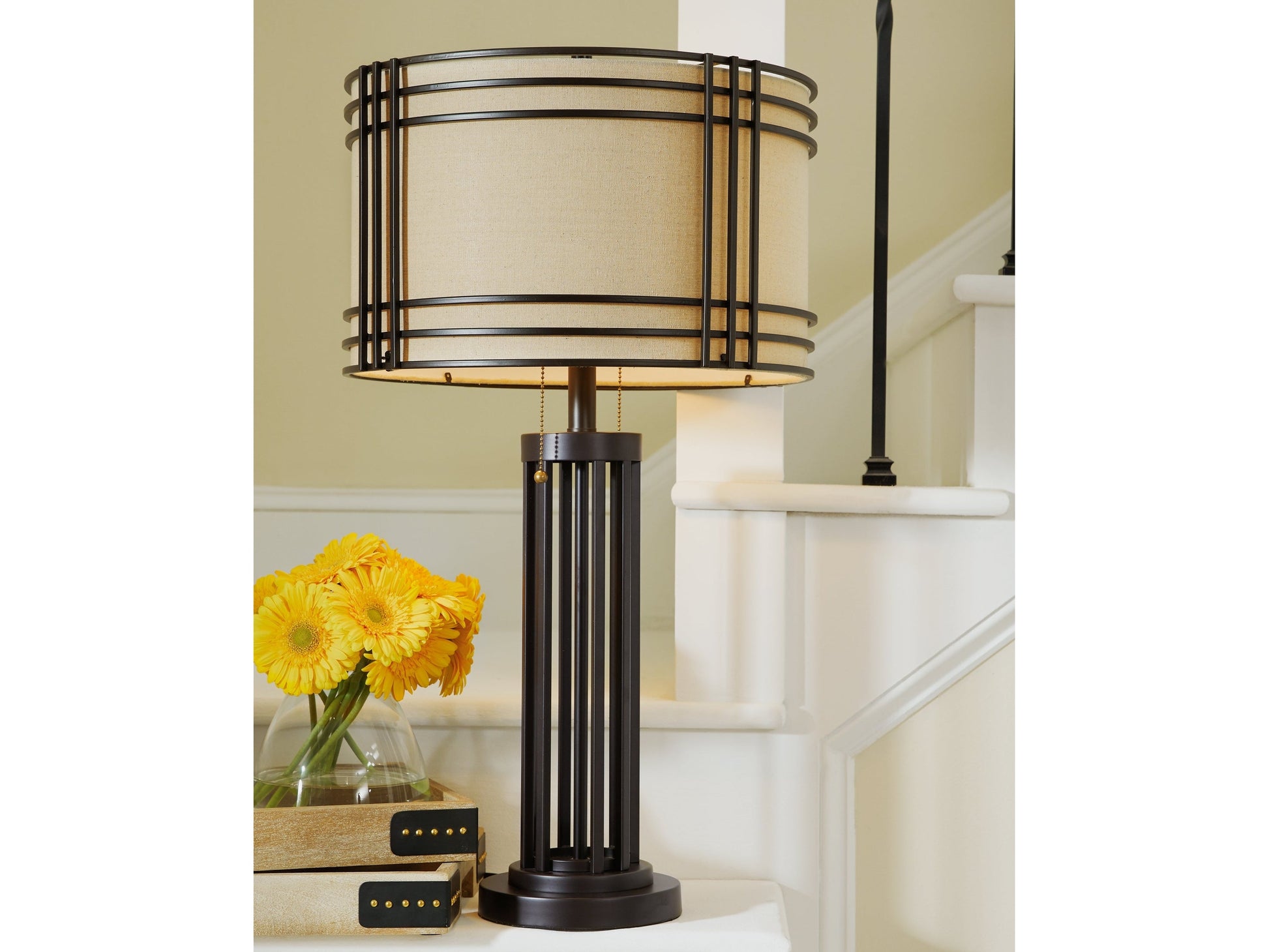 Hanswell Dark Brown Table Lamp (Set of 2)- Viva Furn
