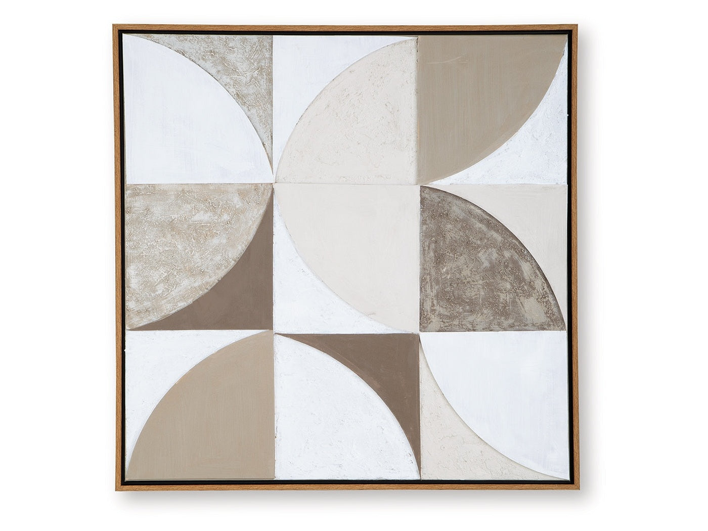 Harelman Tan/Taupe/White Wall Art- Viva Furn