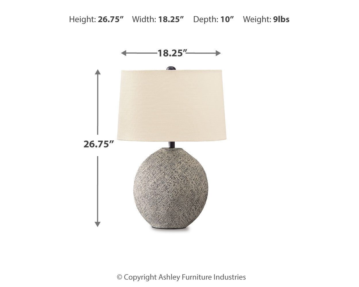 Harif Black Table Lamp (Set of 2)- Viva Furn