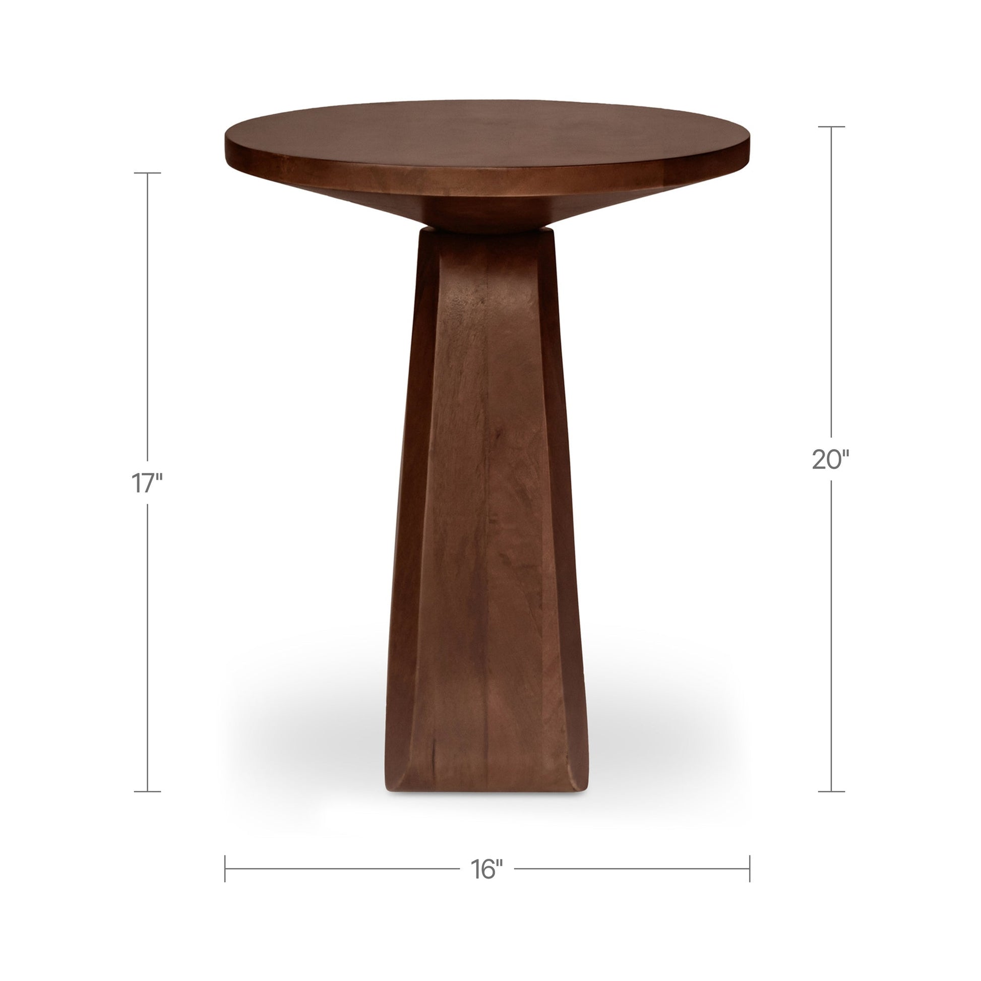 Harley Dark Brown Side Table - Ornate Home