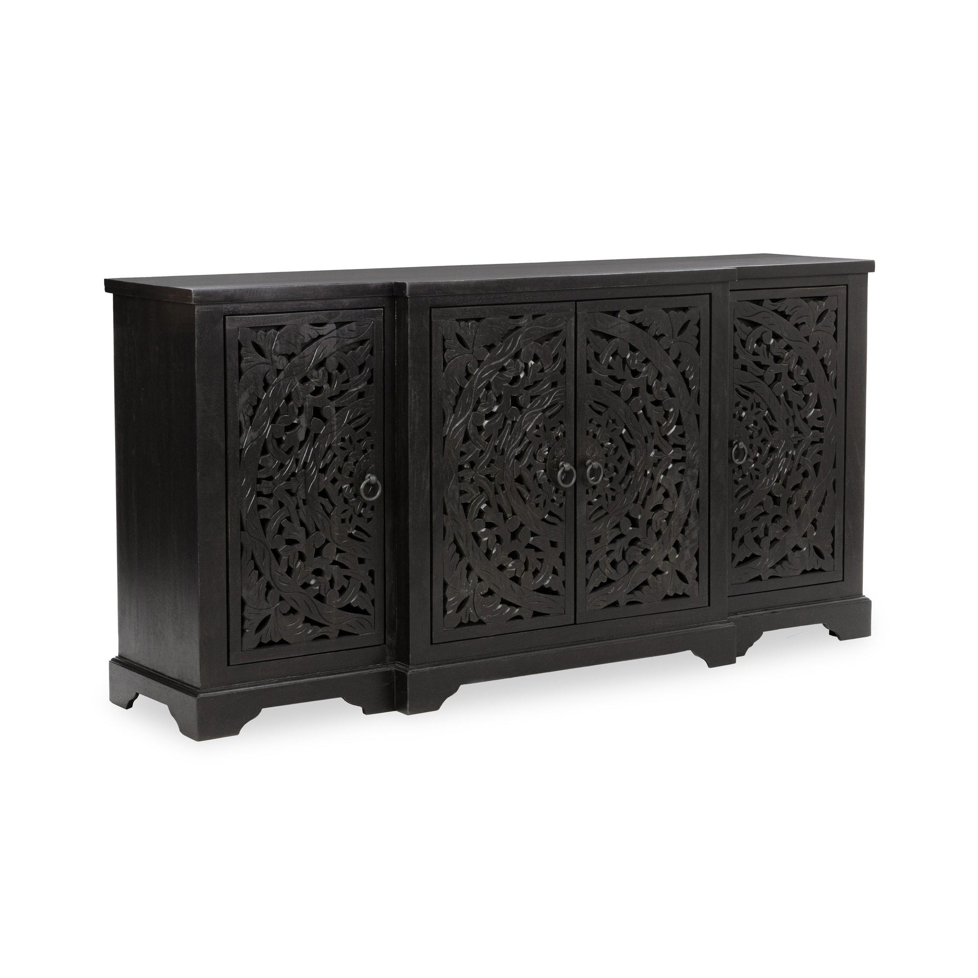 Harmony Harvest Walnut 4 Door Cabinet - Ornate Home