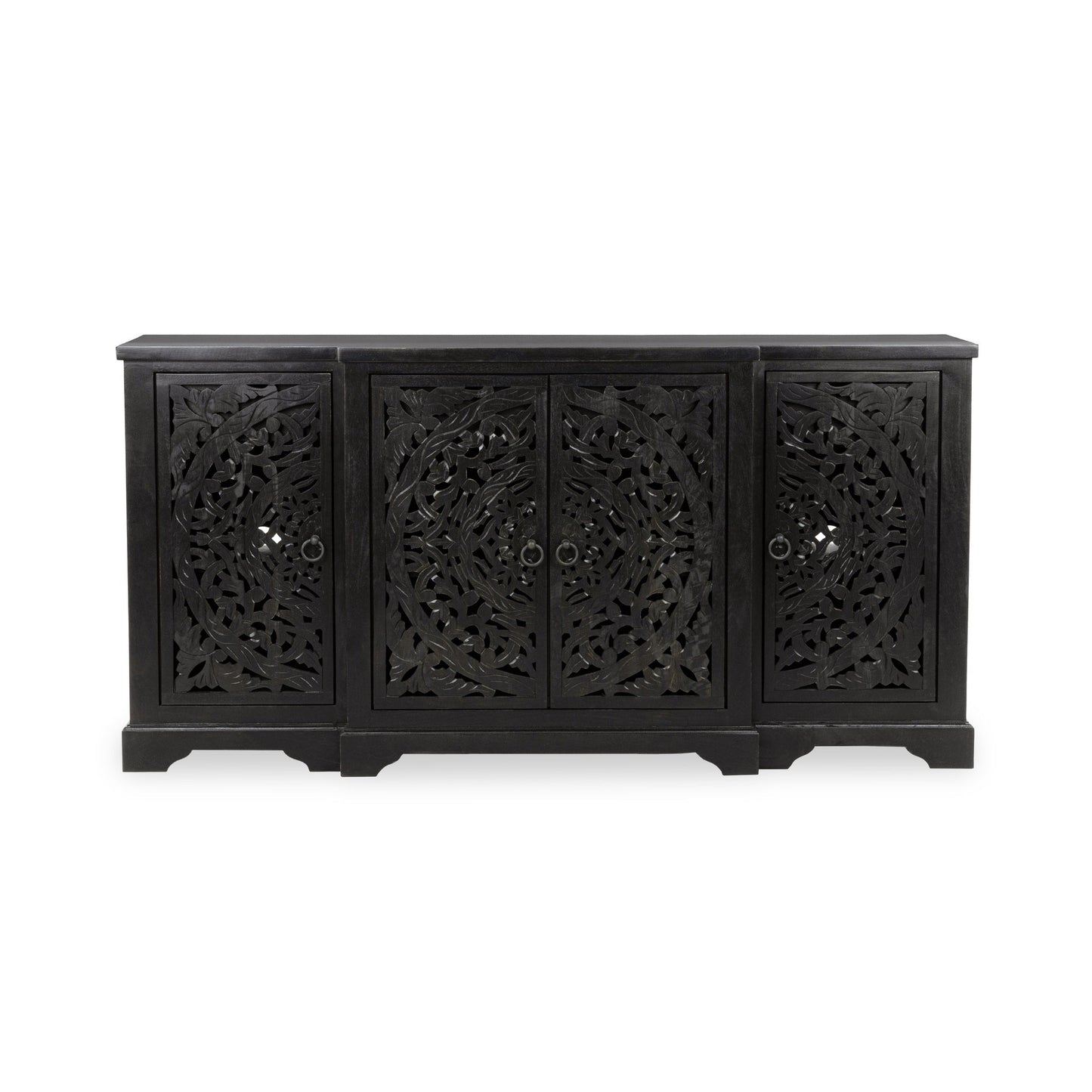 Harmony Harvest Walnut 4 Door Cabinet - Ornate Home