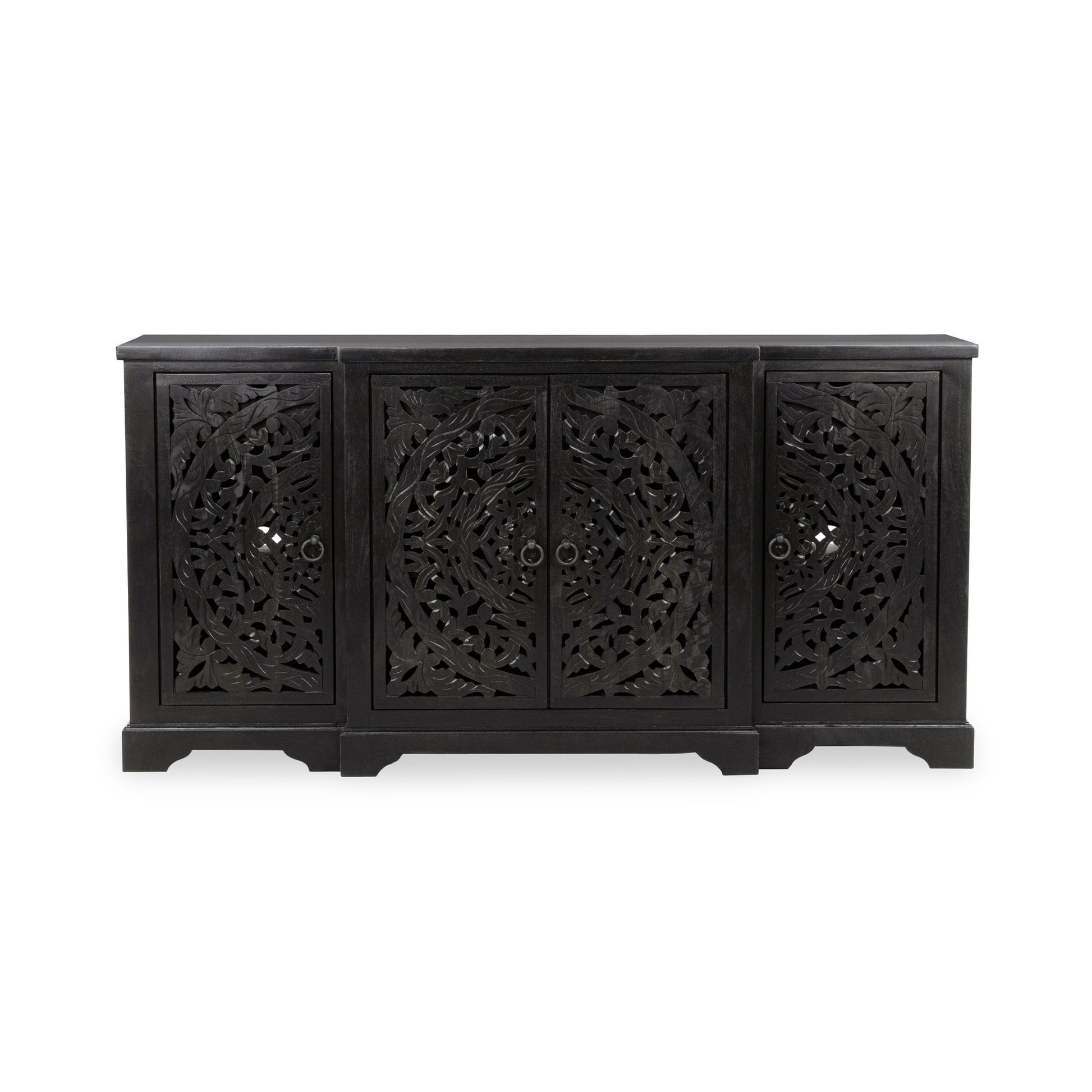 Harmony Harvest Walnut 4 Door Cabinet - Ornate Home