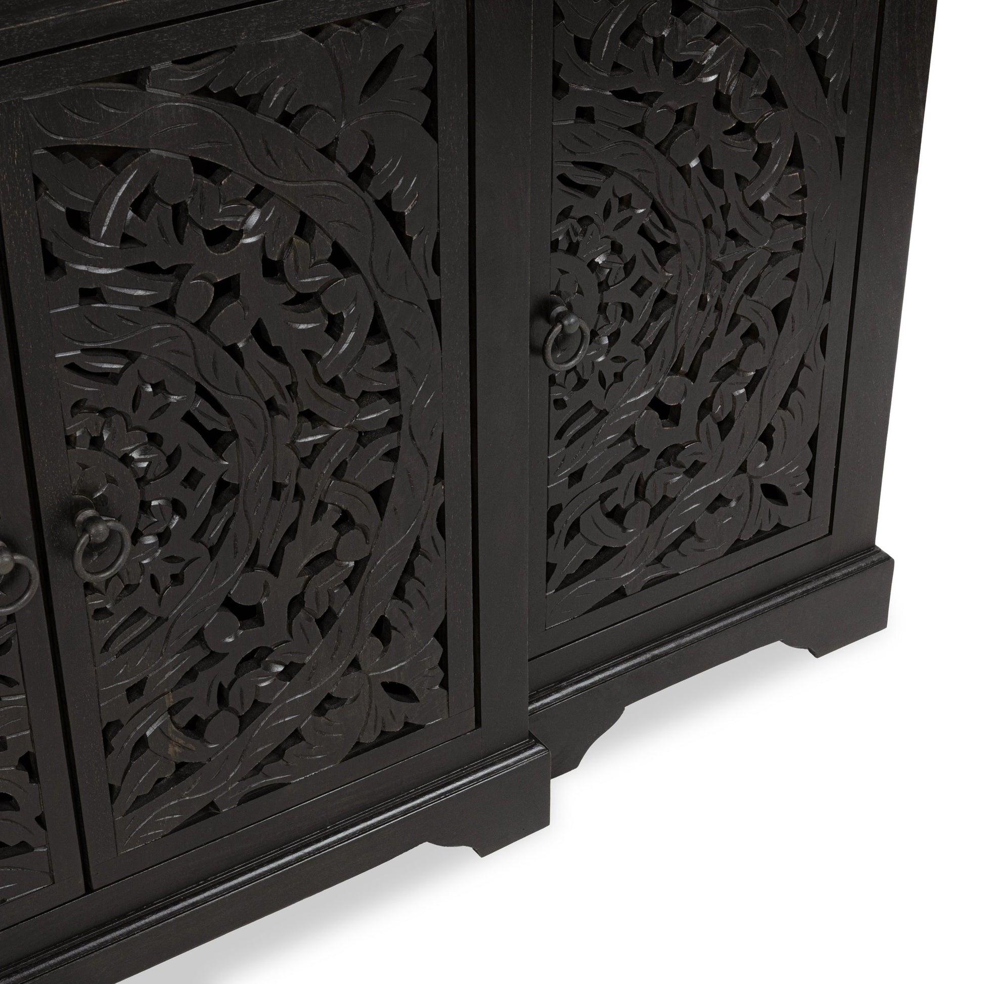 Harmony Harvest Walnut 4 Door Cabinet - Ornate Home