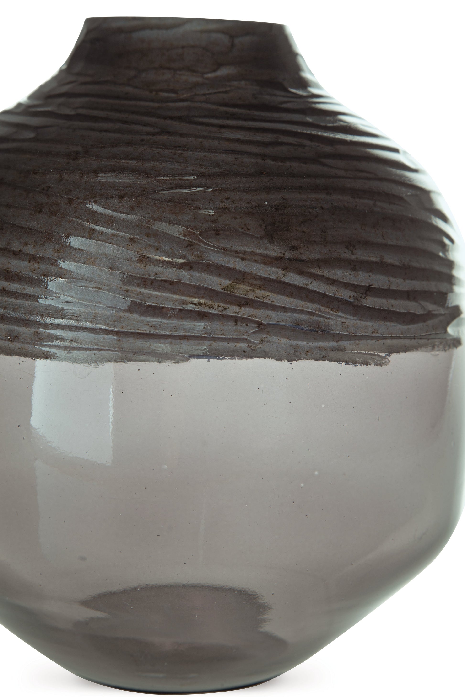 Harpwick Iridescent Gray Vase- Viva Furn