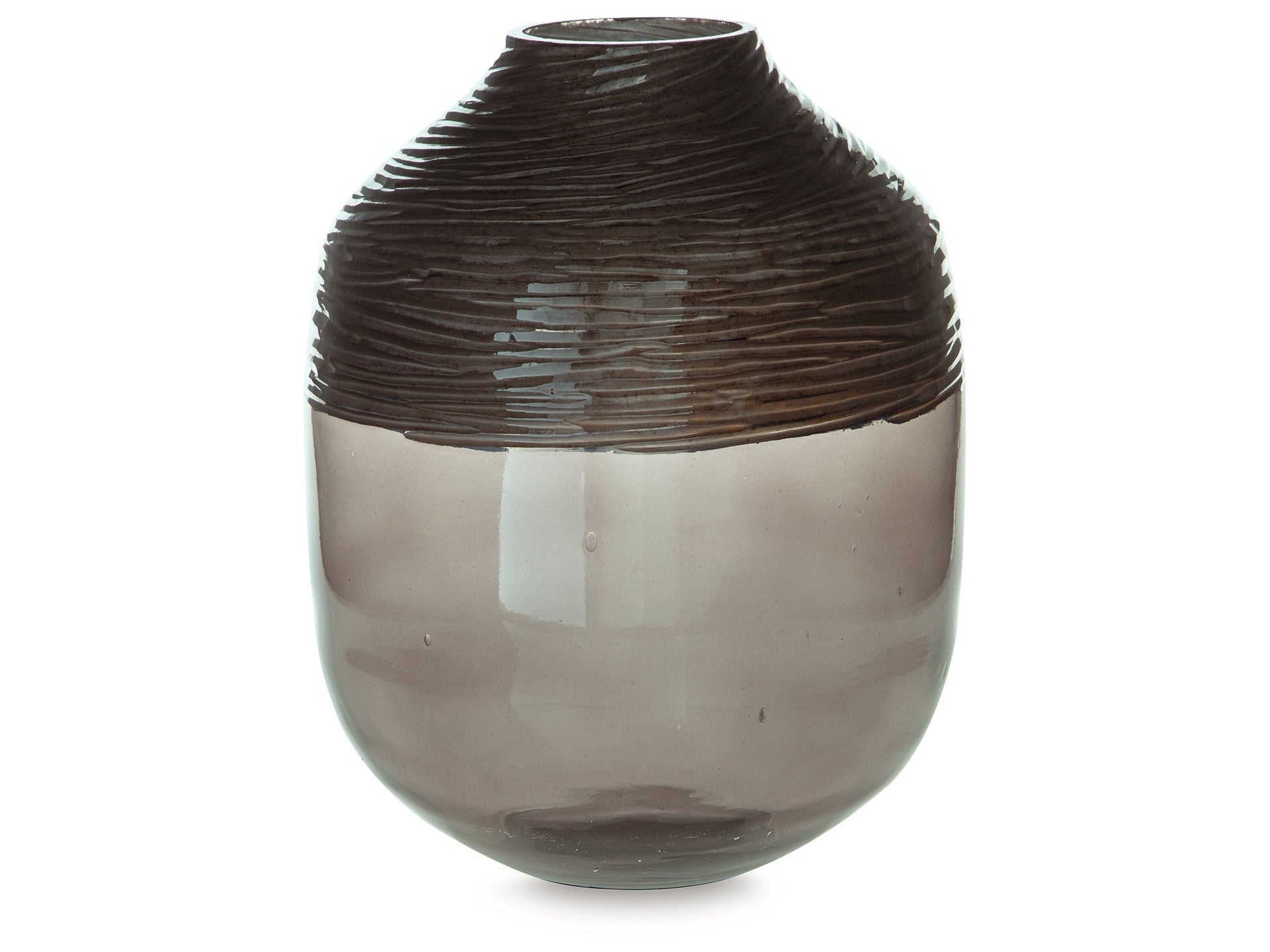 Harpwick Iridescent Gray Vase- Viva Furn
