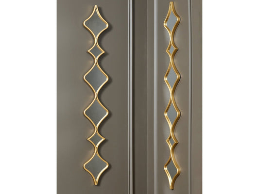 Harriswood Gold Finish Accent Mirror Set (Set of 2)- Viva Furn