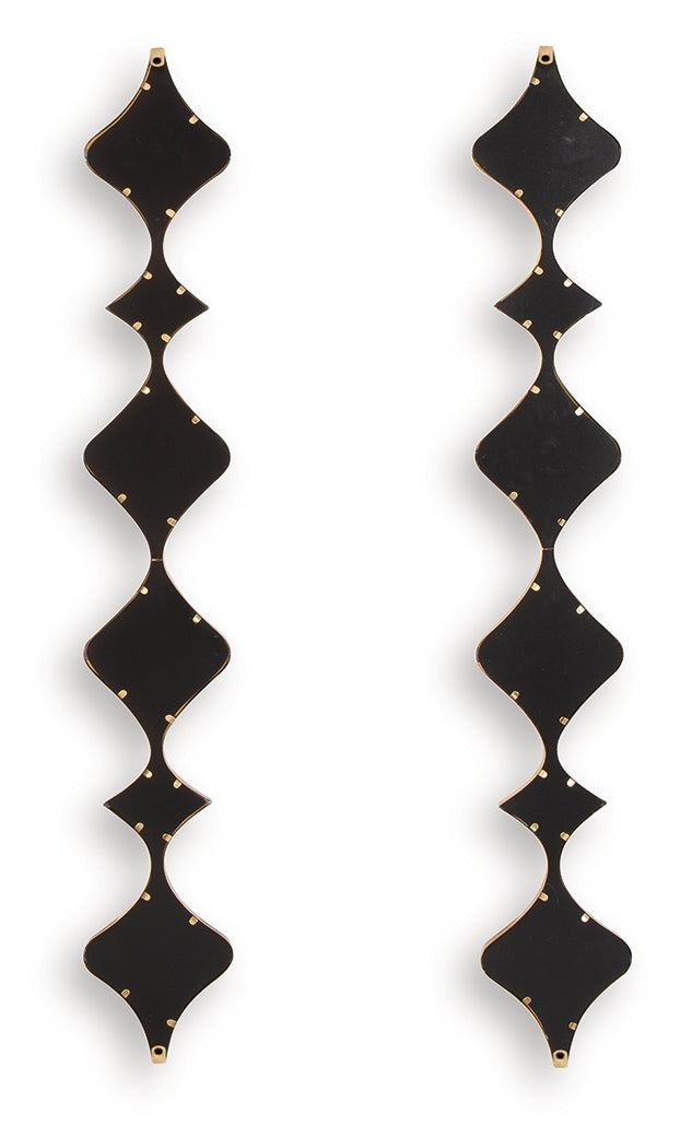 Harriswood Gold Finish Accent Mirror Set (Set of 2)- Viva Furn