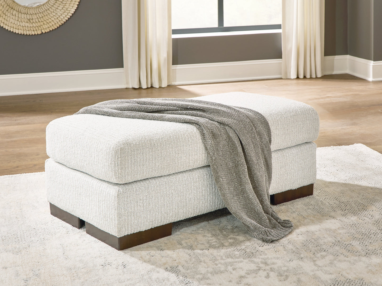 Hartside Frosted Ottoman- Viva Furn
