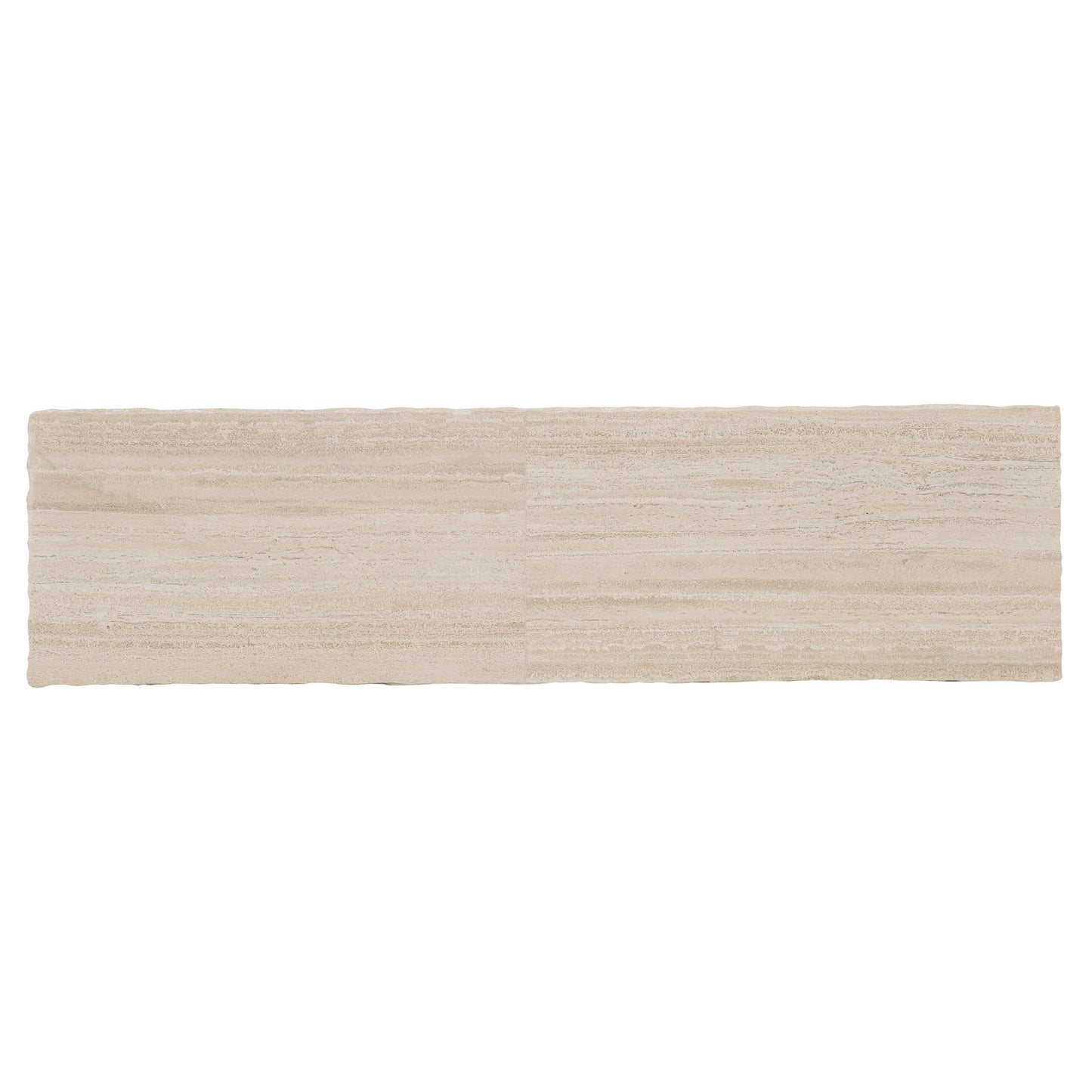 Hathaway White Travertine/Oil-Rubbed Bronze Console Table - Ornate Home