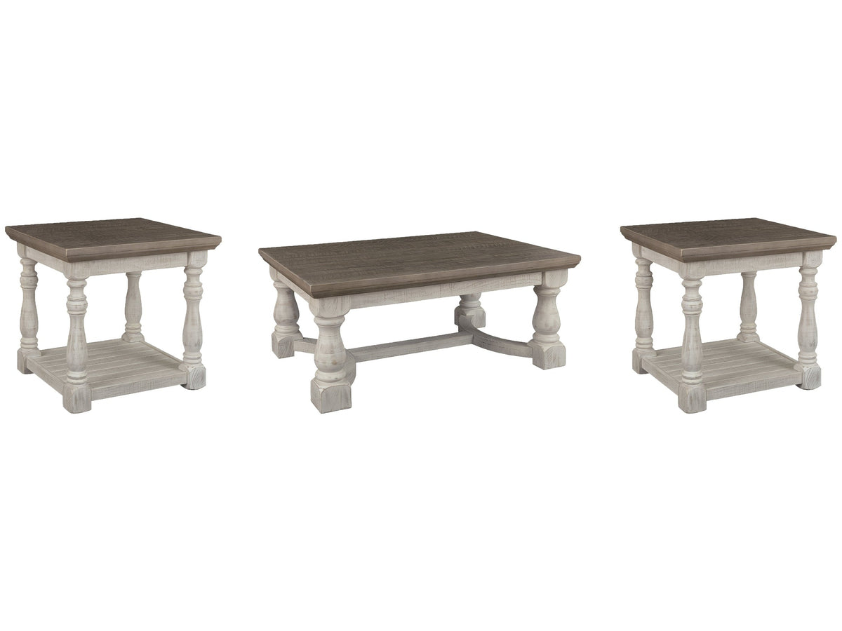 Havalance Gray/White Coffee Table and 2 End Tables - Ornate Home