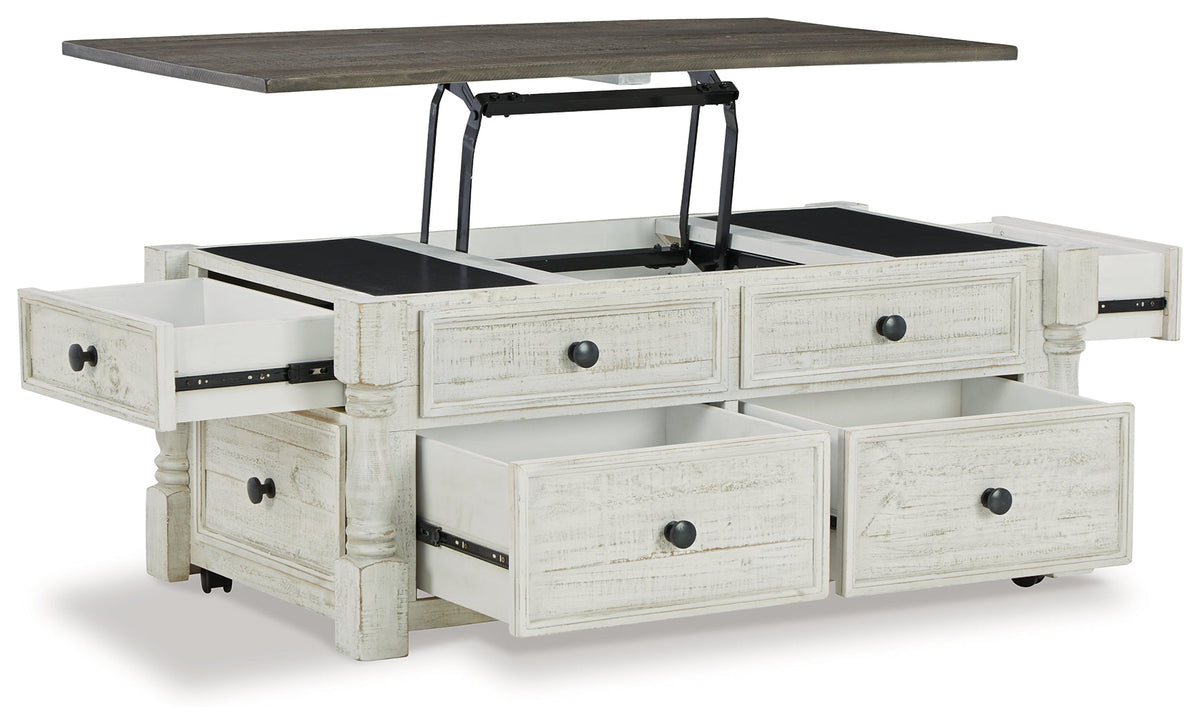 Havalance White/Gray Lift Top Coffee Table and 2 End Tables - Ornate Home