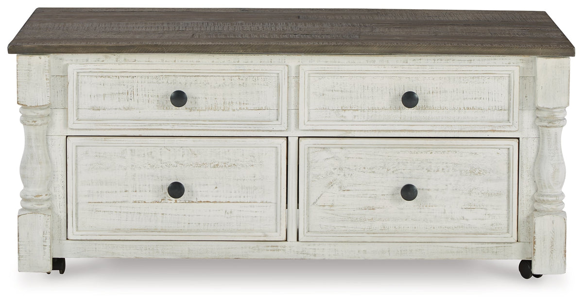 Havalance White/Gray Lift Top Coffee Table and 2 End Tables - Ornate Home