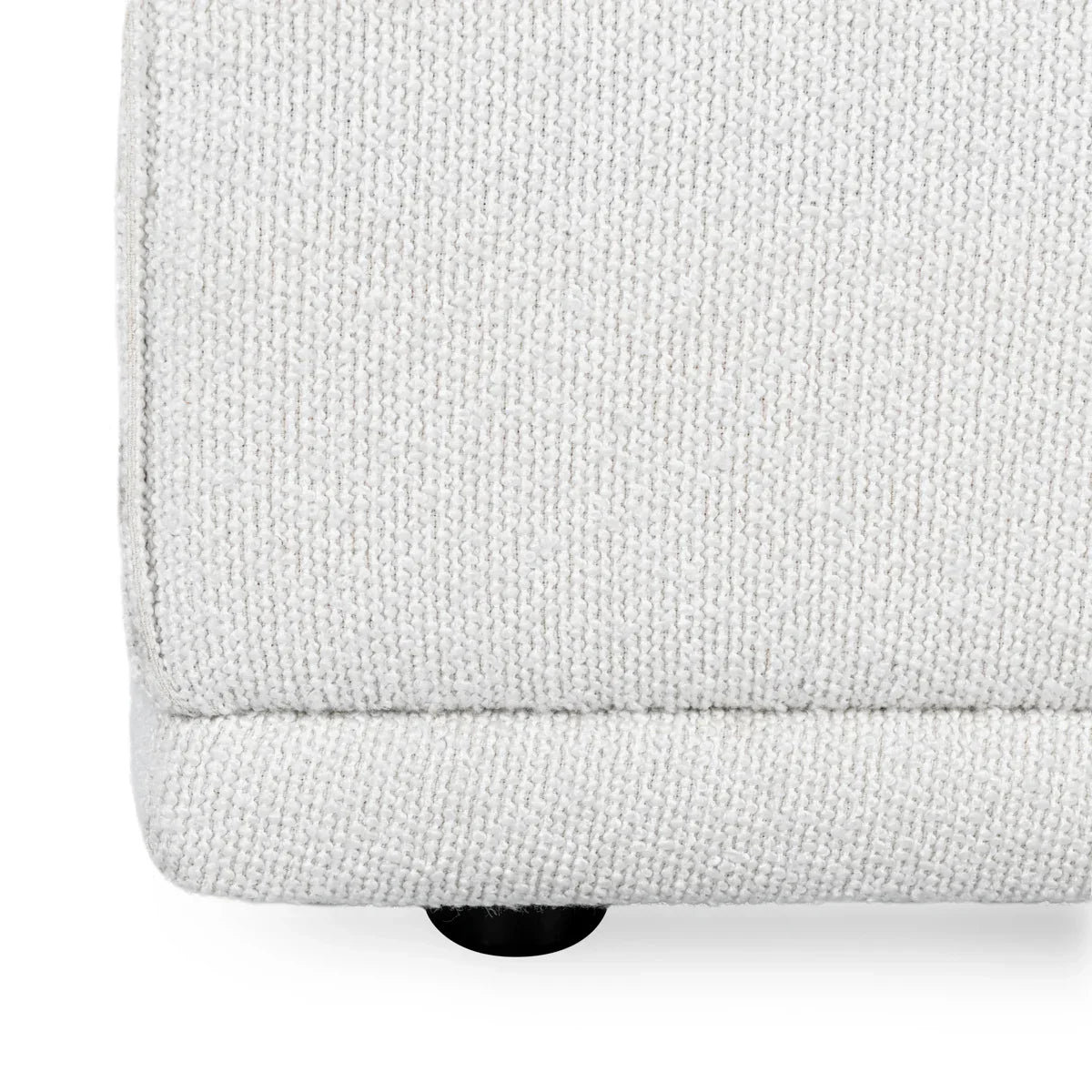 Haven White Upholstered Ottoman - Ornate Home