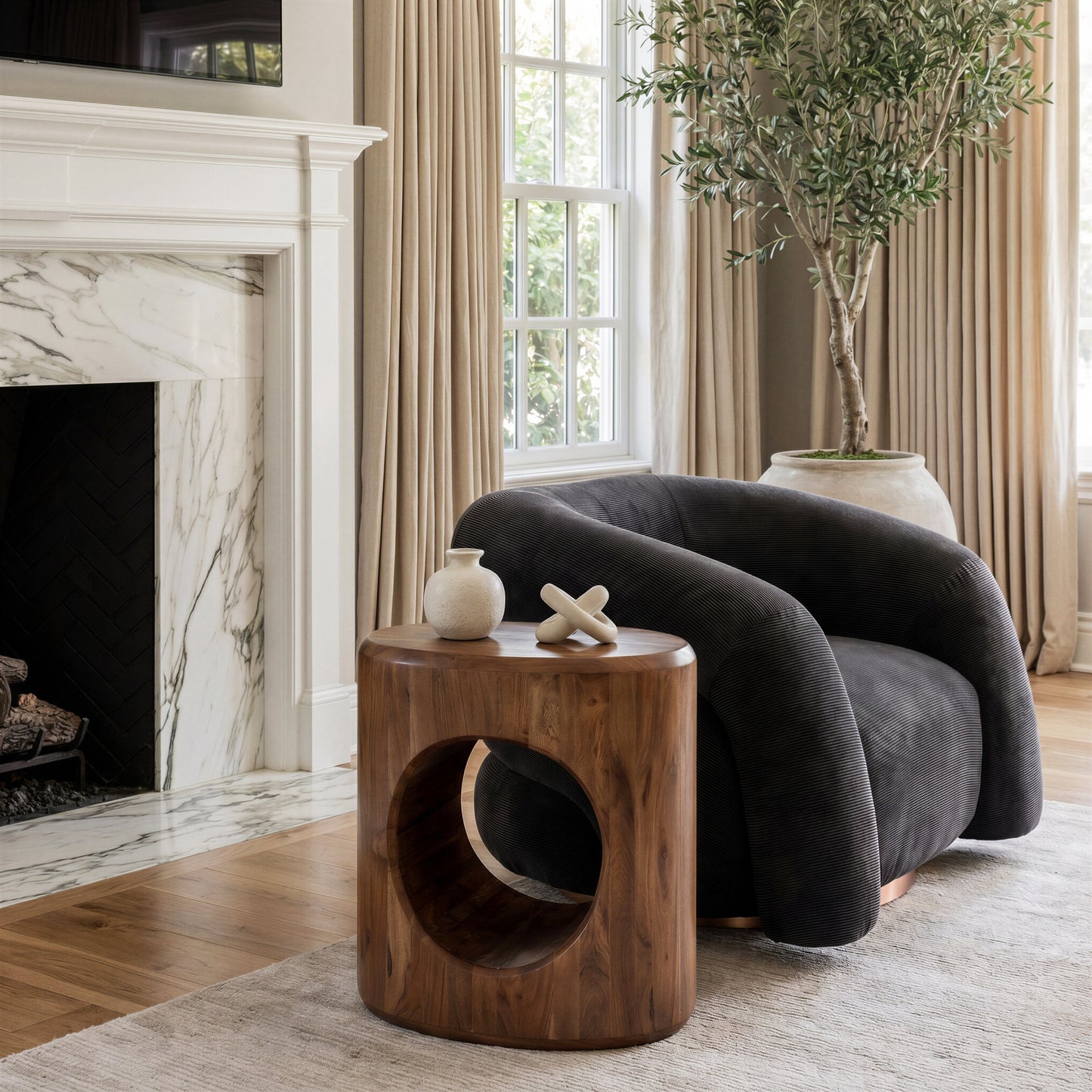 Havn Black Accent Chair - Ornate Home