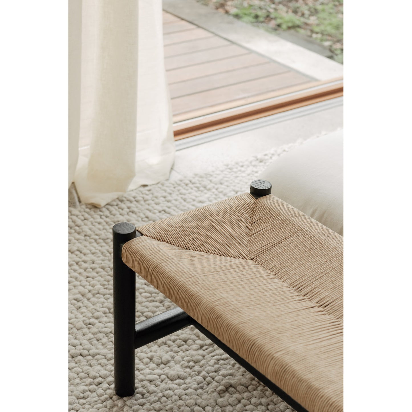 Hawthorn Black Large Bench - Ornate Home