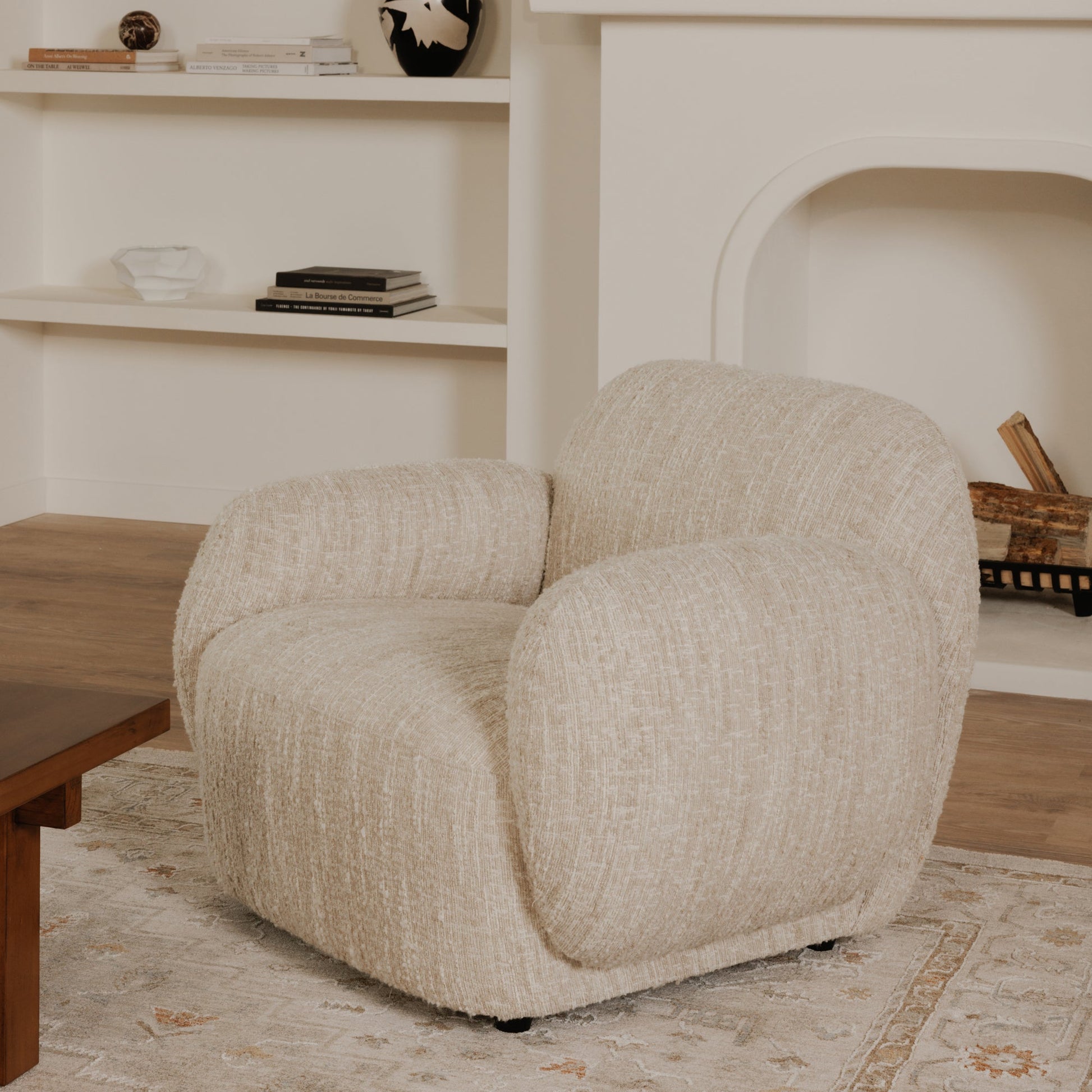 Hazel Off White Lounge Chair - Ornate Home
