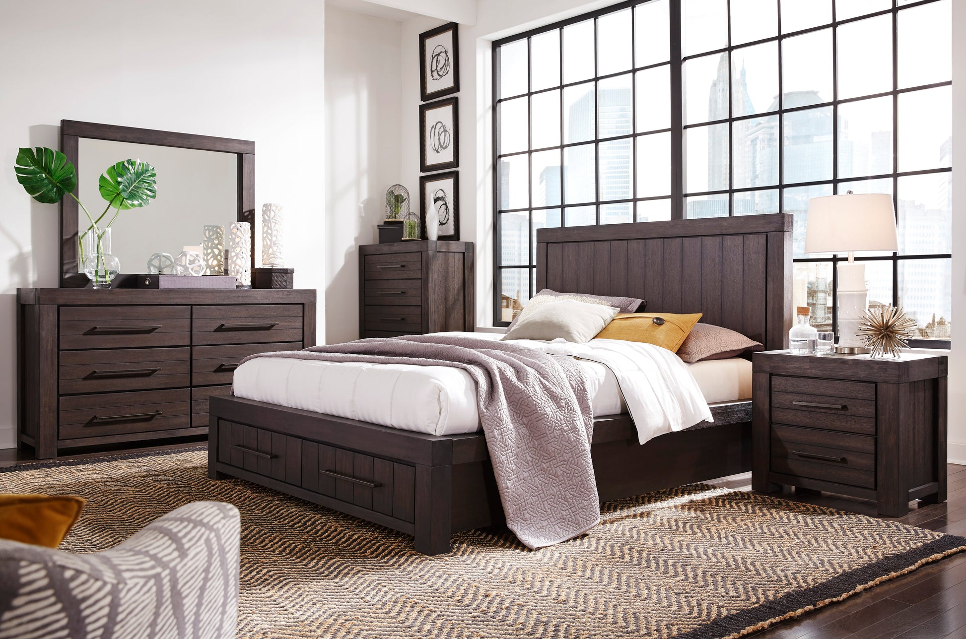 Heath Five Drawer Chest in Basalt Grey - Ornate Home