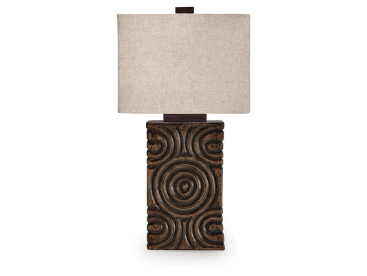 Heathbury Antique Brown Paper Table Lamp (1/CN)- Viva Furn