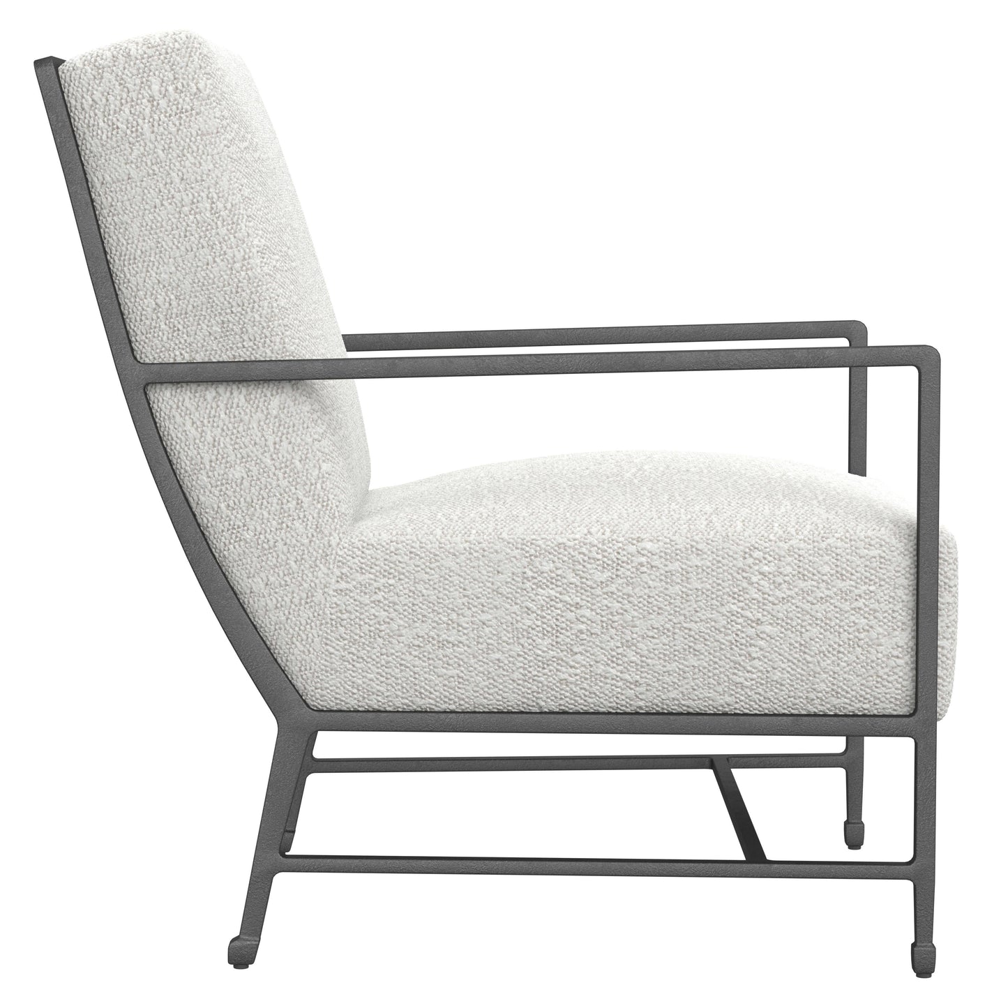 Hector White/Cream Fabric Chair - Ornate Home