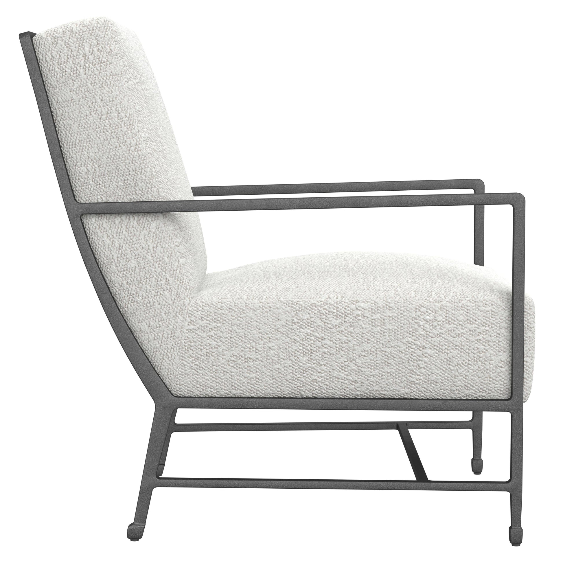 Hector White/Cream Fabric Chair - Ornate Home