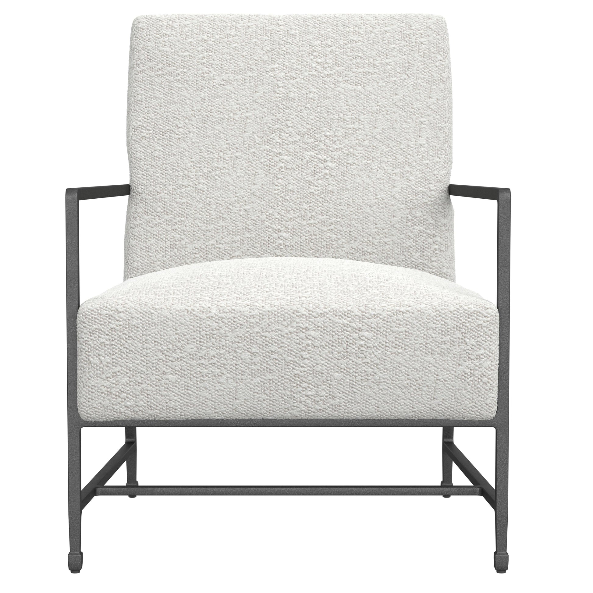 Hector White/Cream Fabric Chair - Ornate Home
