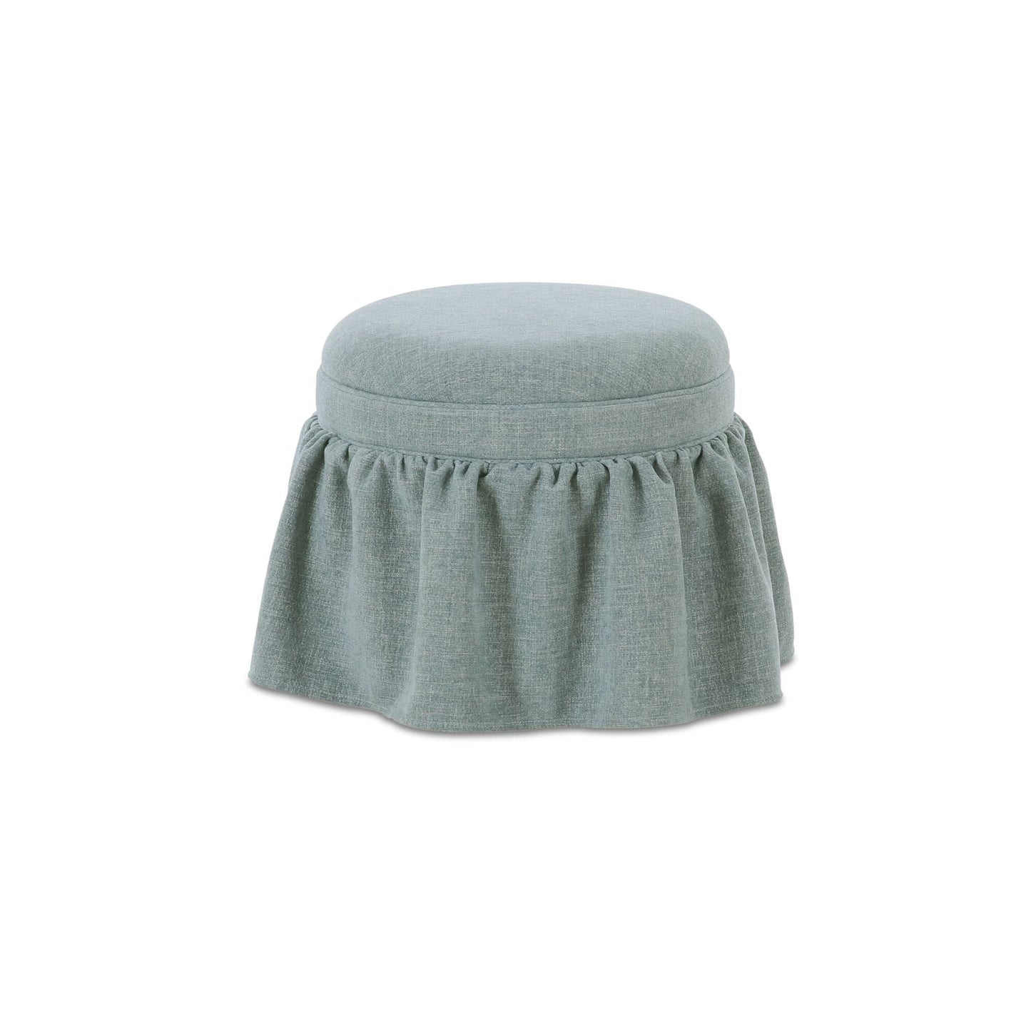 Heidi Light Blue Storage Ottoman - Ornate Home