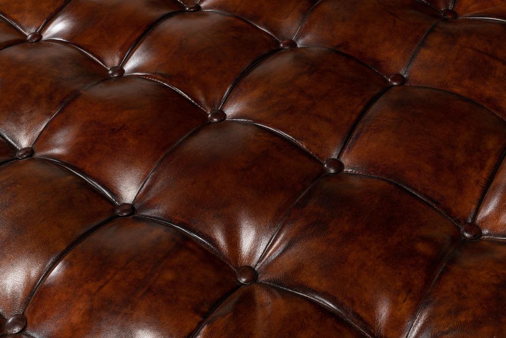 Heritage Upholstery Black Vintage Tufted Ottoman - Ornate Home