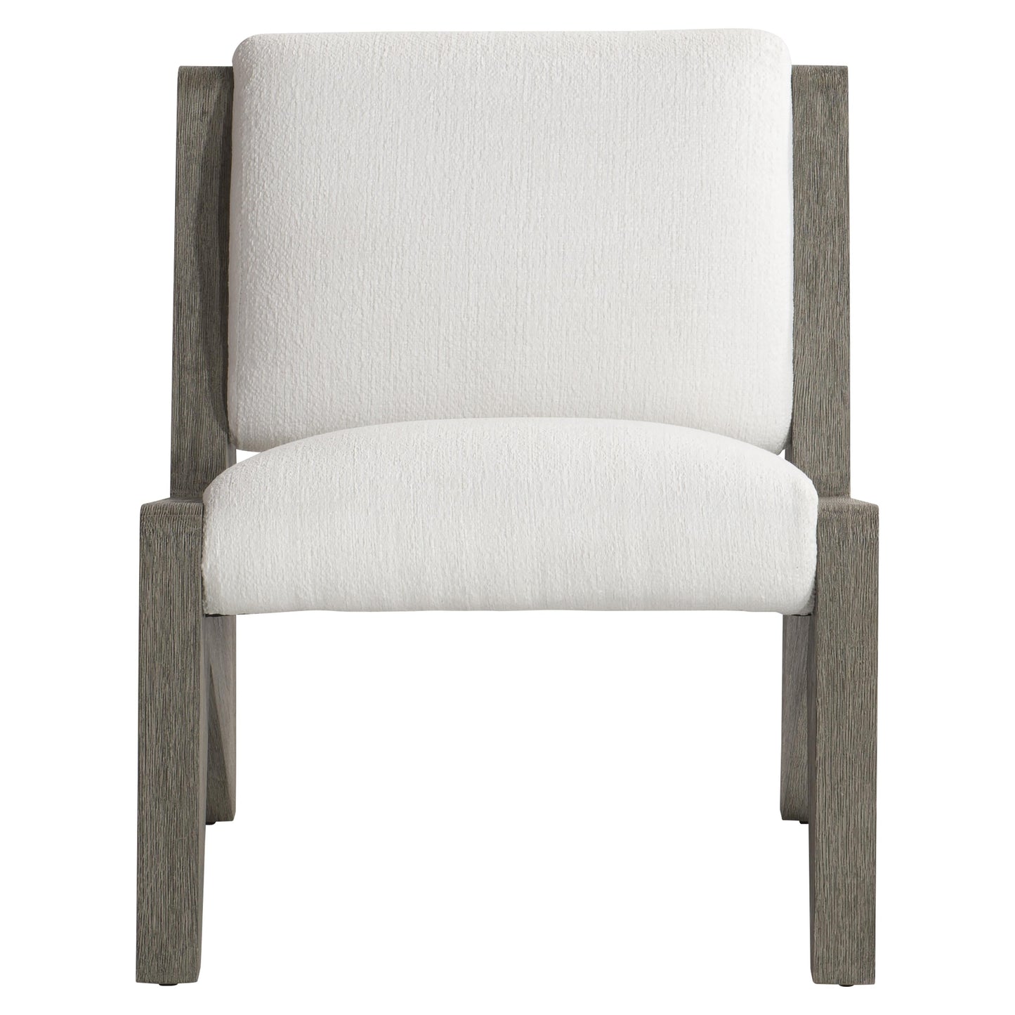 Hermosa Weathered Teak/White/Cream Outdoor Chair - Ornate Home