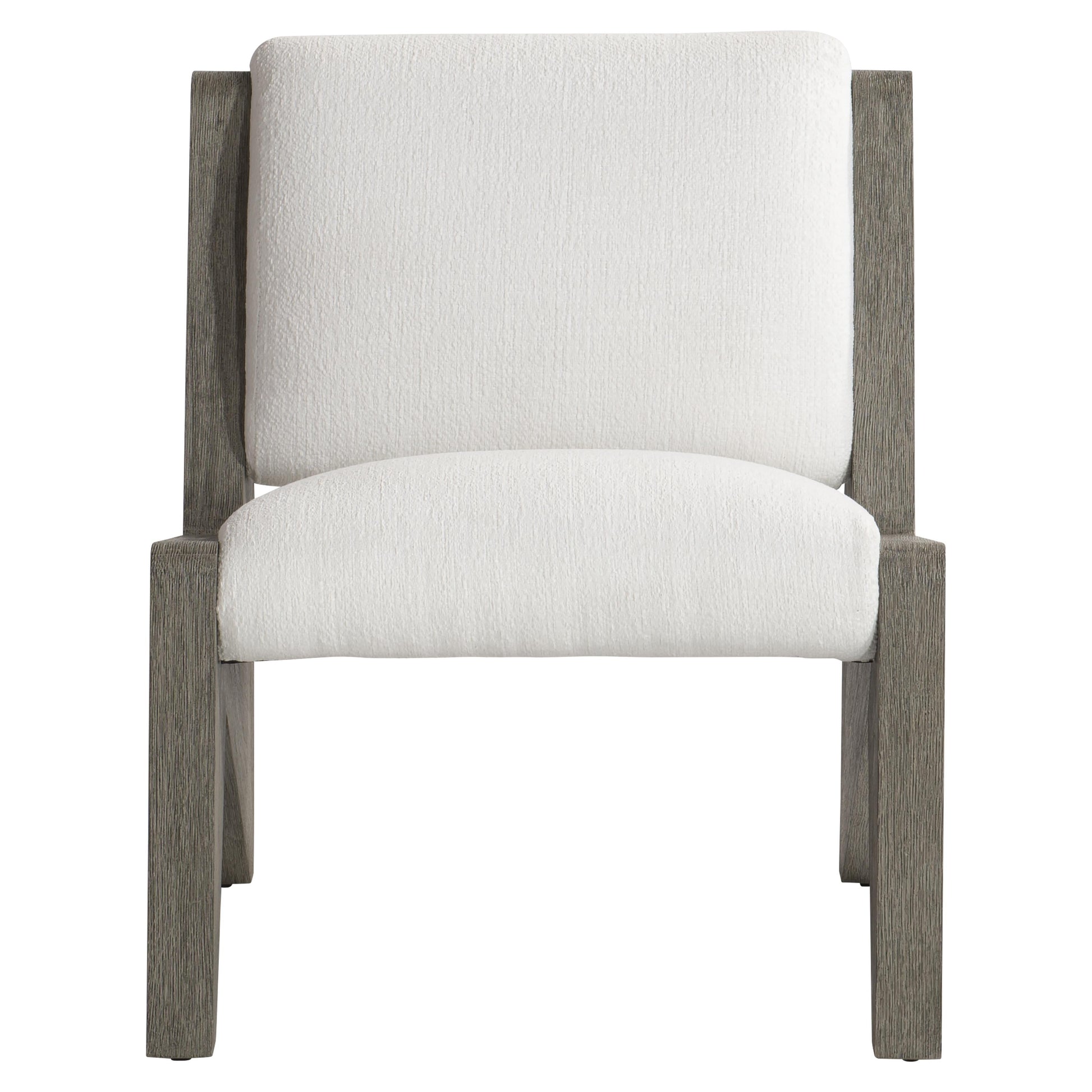 Hermosa Weathered Teak/White/Cream Outdoor Chair - Ornate Home