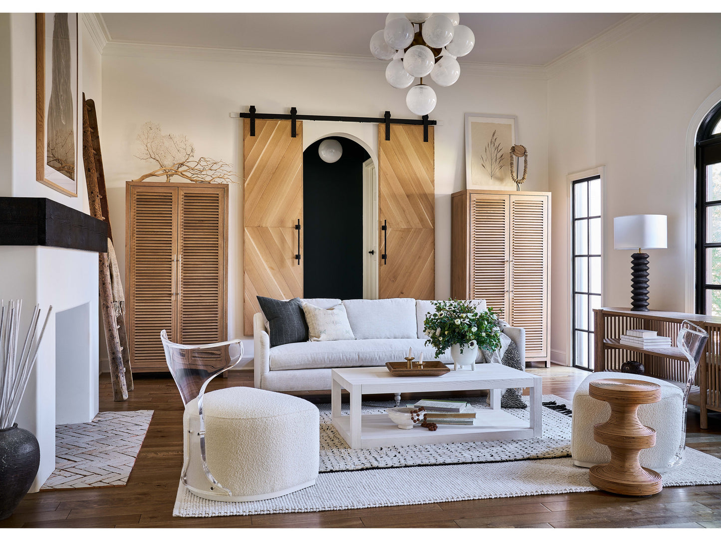 Hermosa White Sand Cocktail Table - Ornate Home