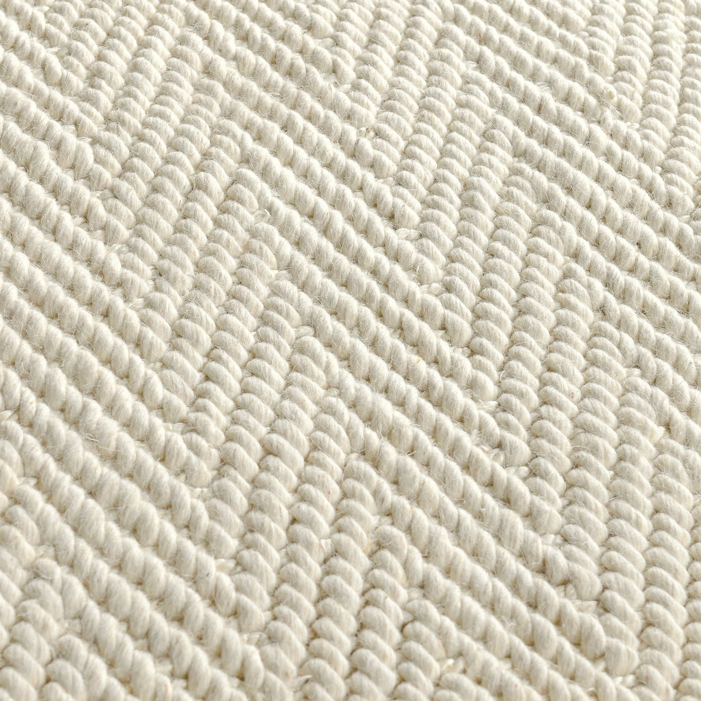 Herringbone Wool/Jute Ivory Rug - Ornate Home