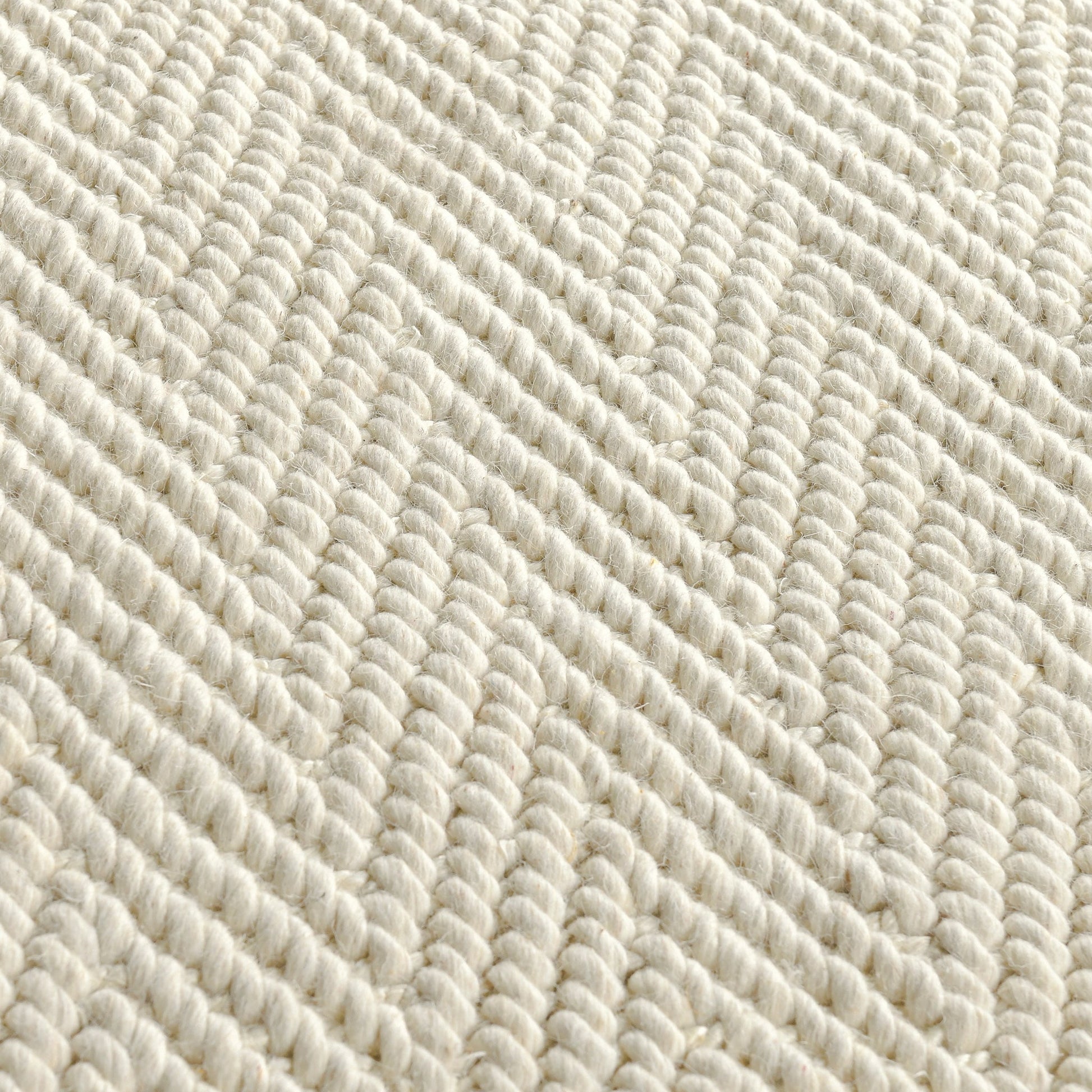 Herringbone Wool/Jute Ivory Rug - Ornate Home