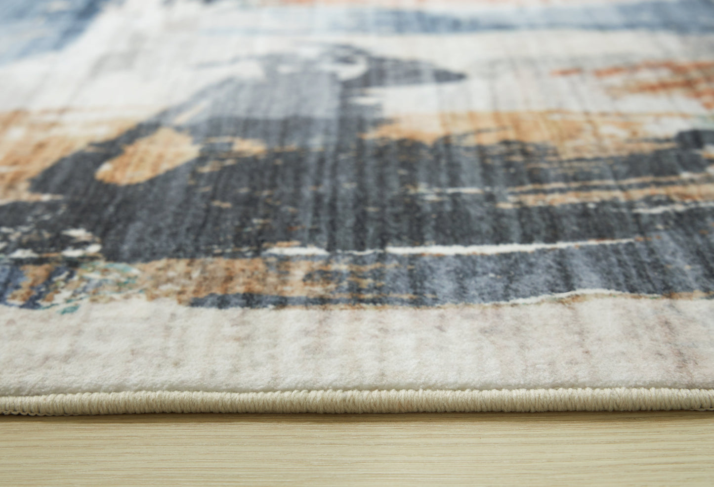 Hessland Multi 5' x 7' Washable Rug- Viva Furn