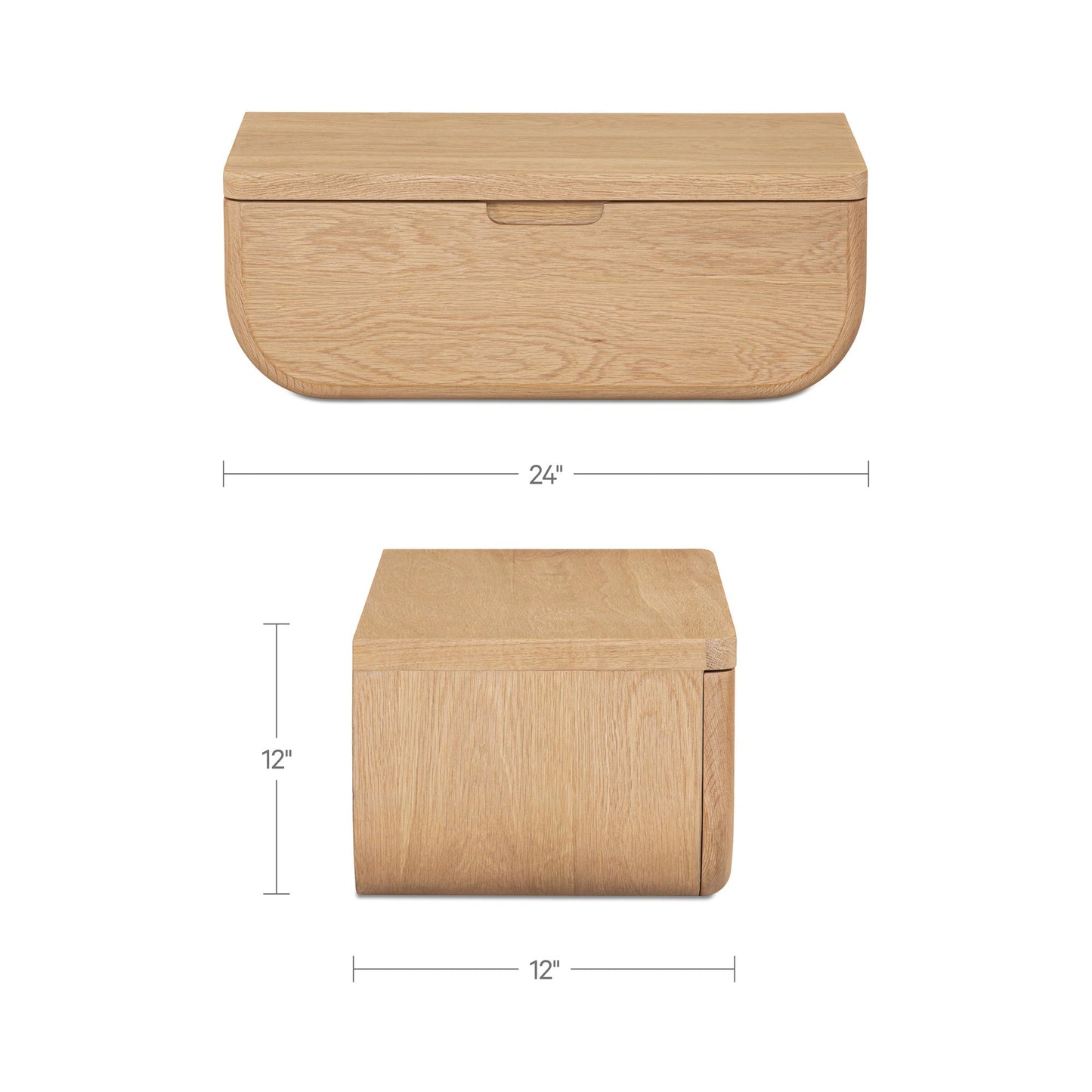 Hettie Natural Floating Nightstand - Ornate Home