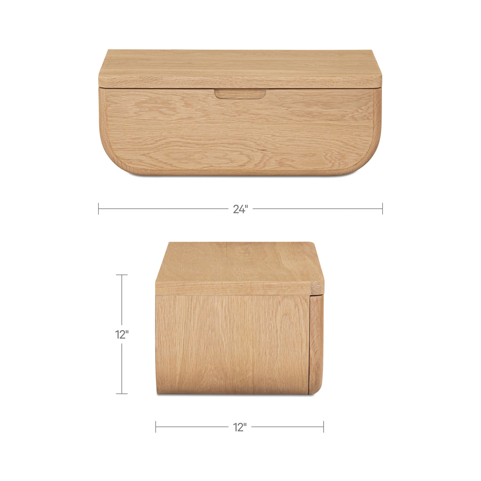 Hettie Natural Floating Nightstand - Ornate Home