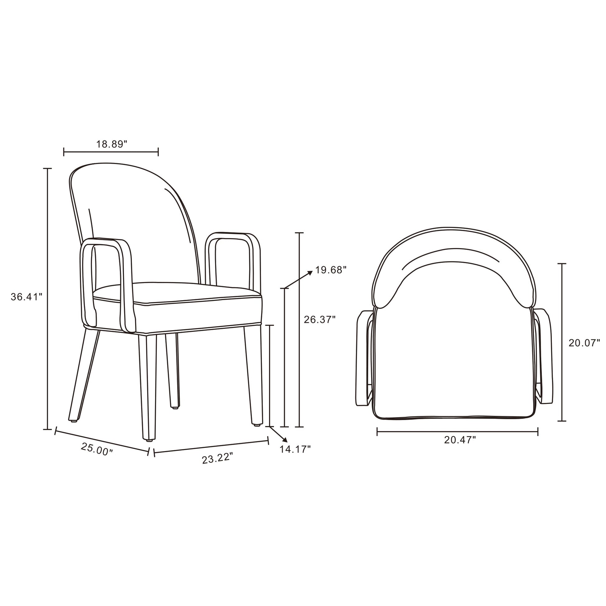 Hillman Dining Arm Chair in Light Grey - Ornate Home