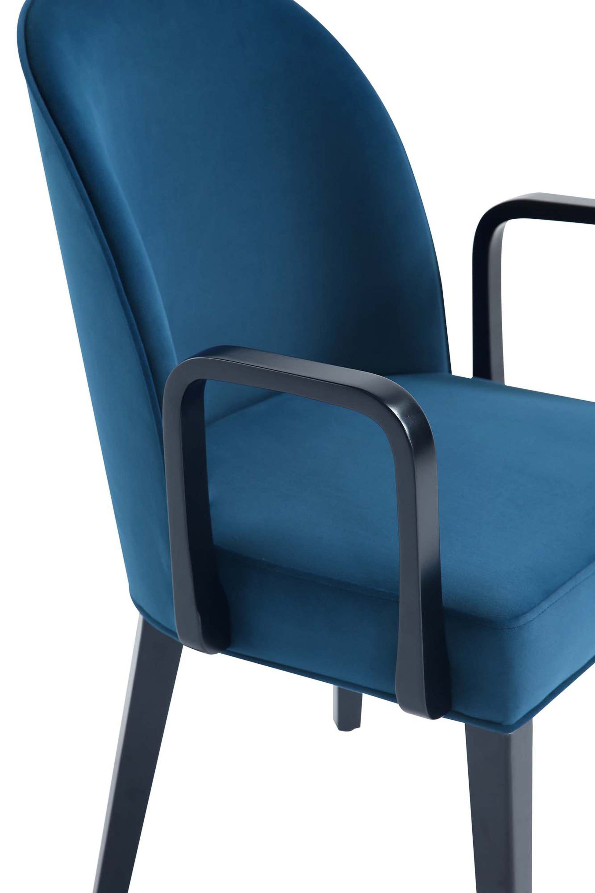 Hillman Dining Arm Chair (set of 2) in Blue - Ornate Home