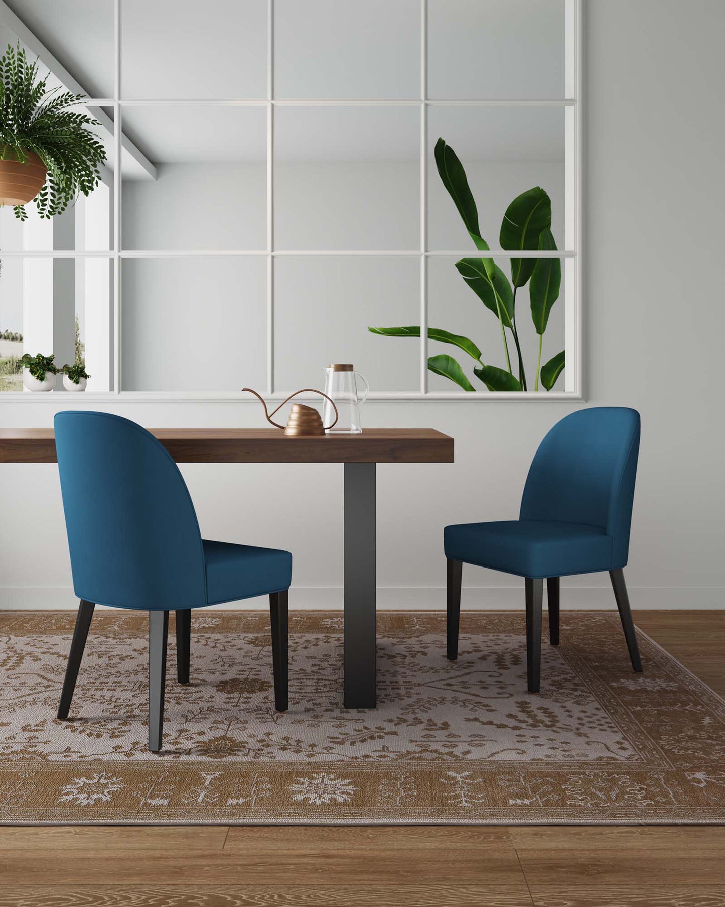 Hillman Dining Chair in Blue (set of 2) - Ornate Home