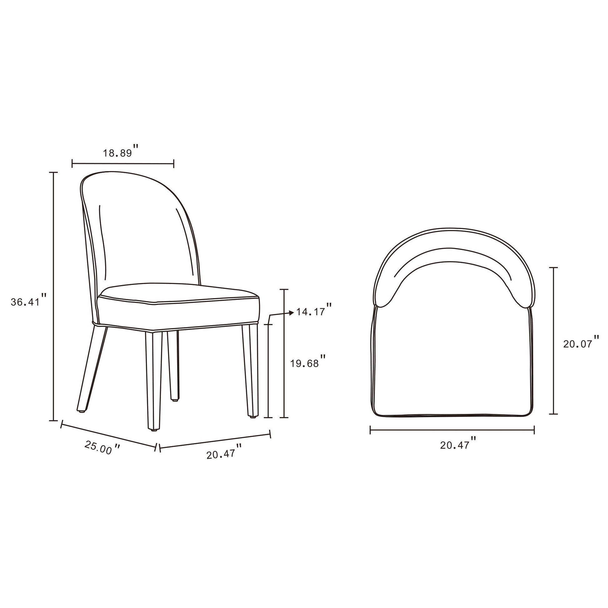 Hillman Dining Chair in Light Grey (set of 4) - Ornate Home