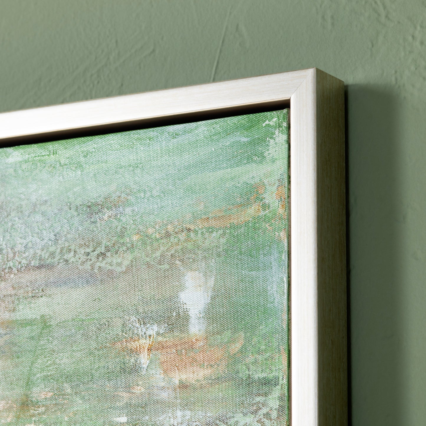 Hint Of Greens Green/Natural Canvas - Ornate Home