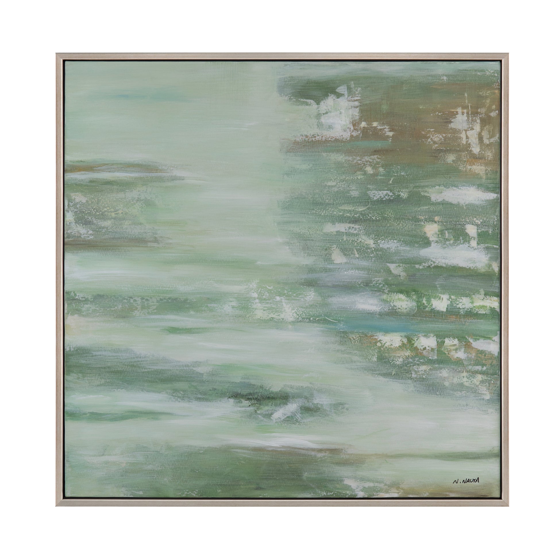 Hint Of Greens Green/Natural Canvas - Ornate Home