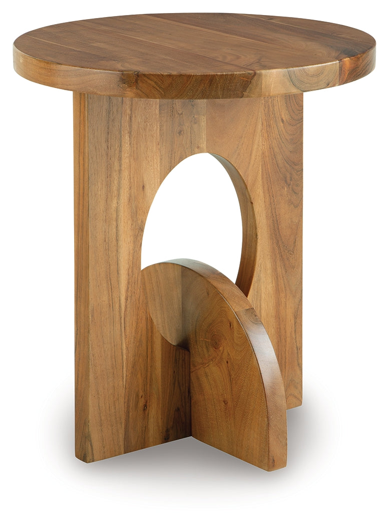 Hollbourne Brown Accent Table- Viva Furn