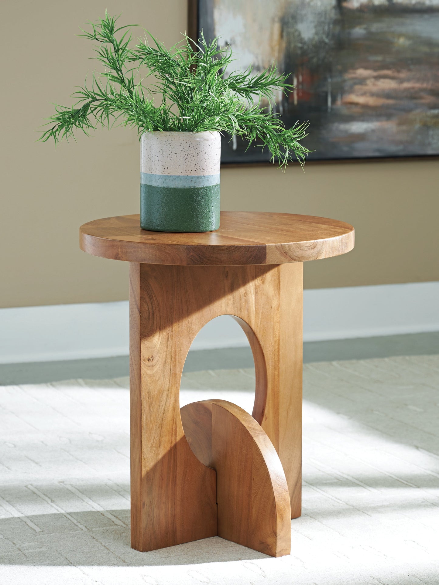 Hollbourne Brown Accent Table- Viva Furn