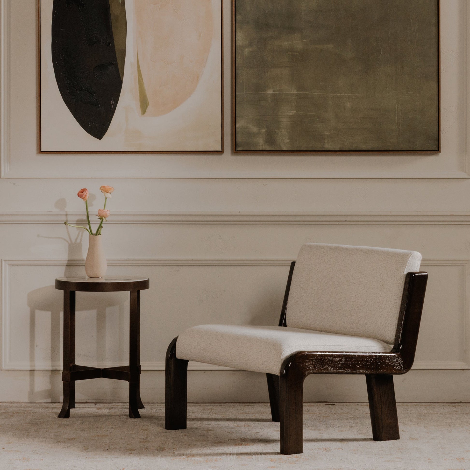 Holli White Marble Side Table - Ornate Home