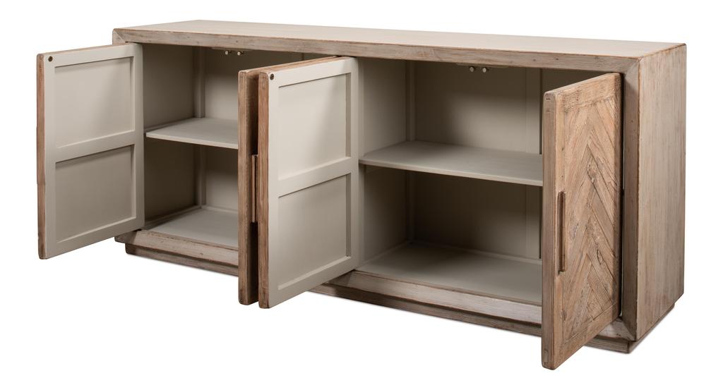Hollis Grey 4 Door Sideboard - Ornate Home
