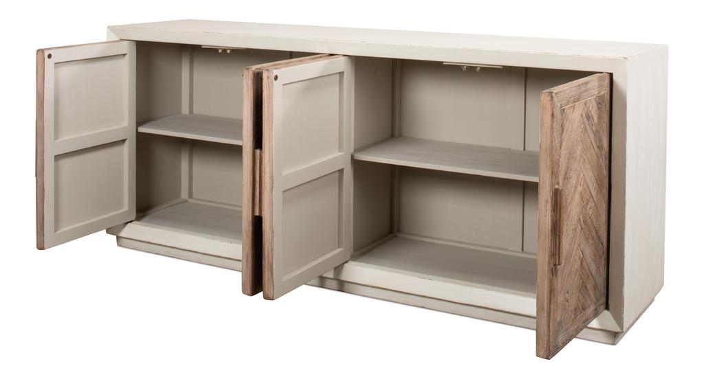 Hollis White 4 Door Sideboard - Ornate Home