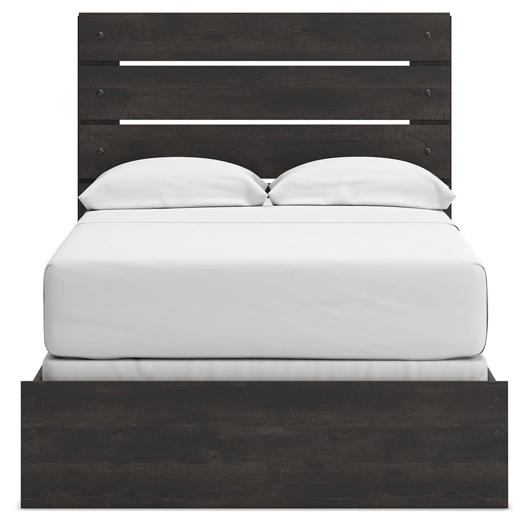 Hollivern Dark Gray Full Panel Youth Bed- Viva Furn